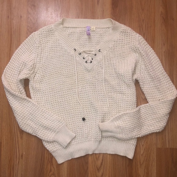 Chunky lace up sweater - Picture 1 of 1